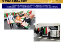 災害時の未納商品を寄付した画像